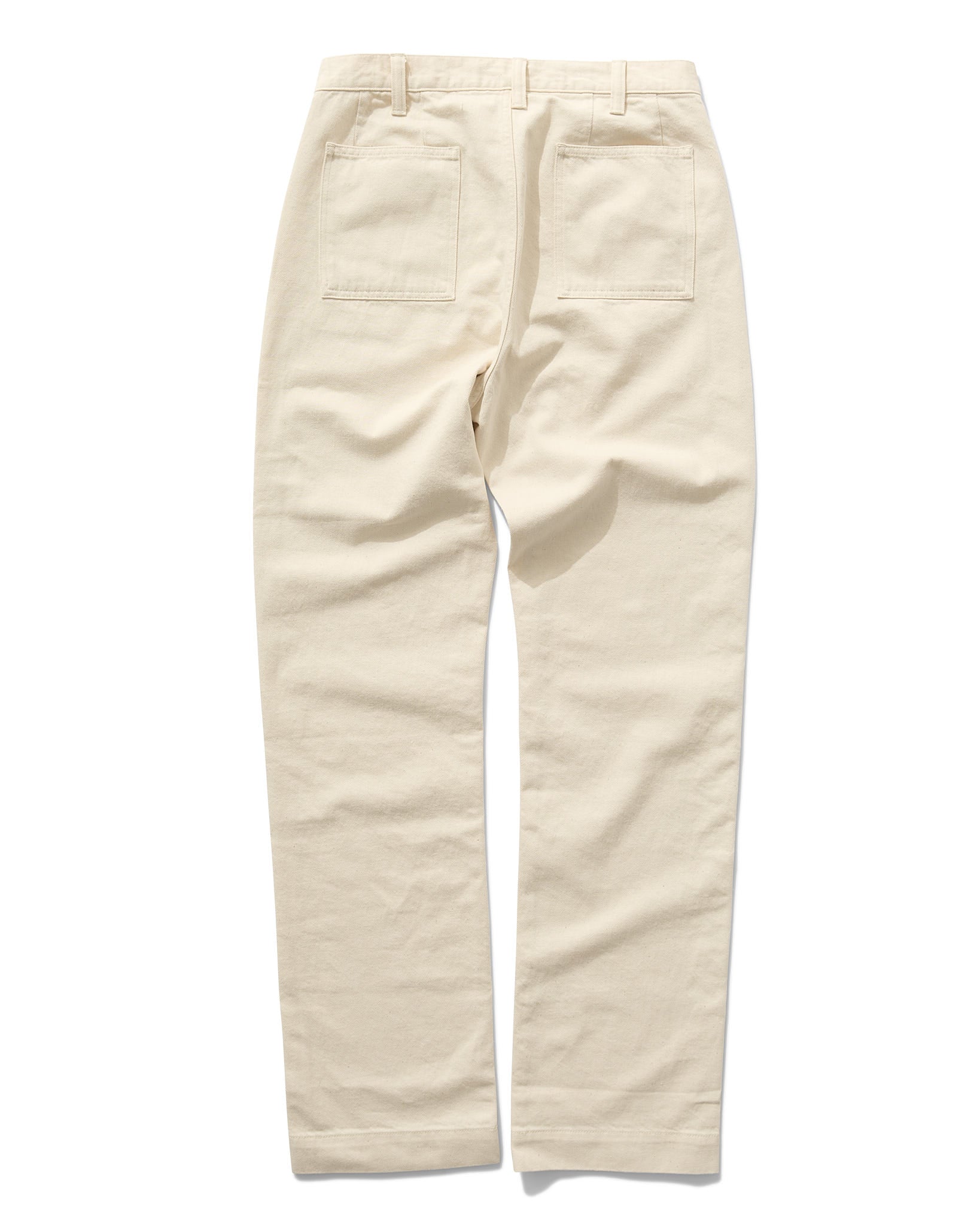 French Pocket Deck Pant in Ecru Denim