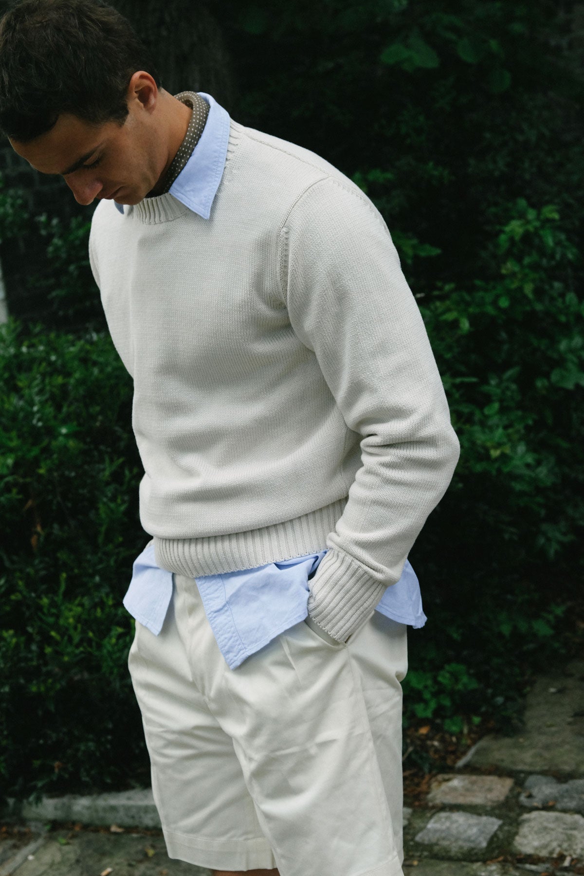 "R" Shirt, Nonpareil Heavy Crew Neck, Country Club Shorts