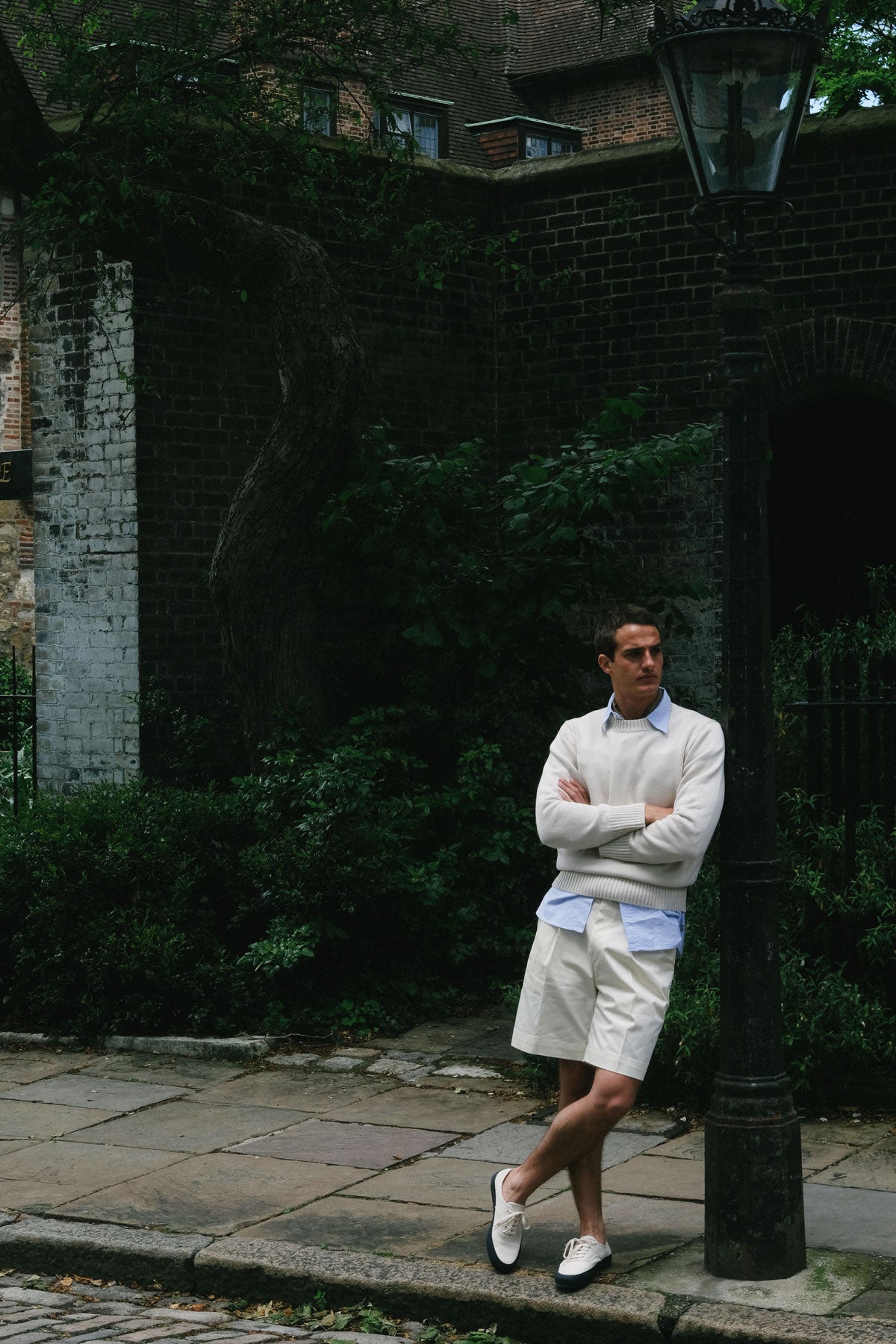 "R" Shirt, Nonpareil Heavy Crew Neck, Country Club Shorts
