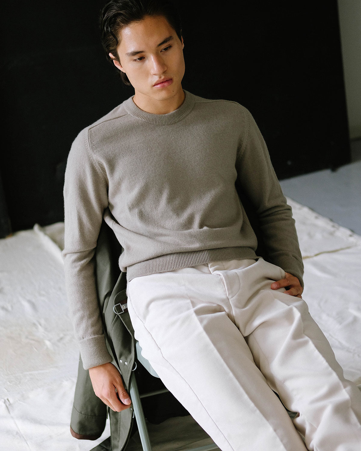 Cashmere Crew Neck in Clay