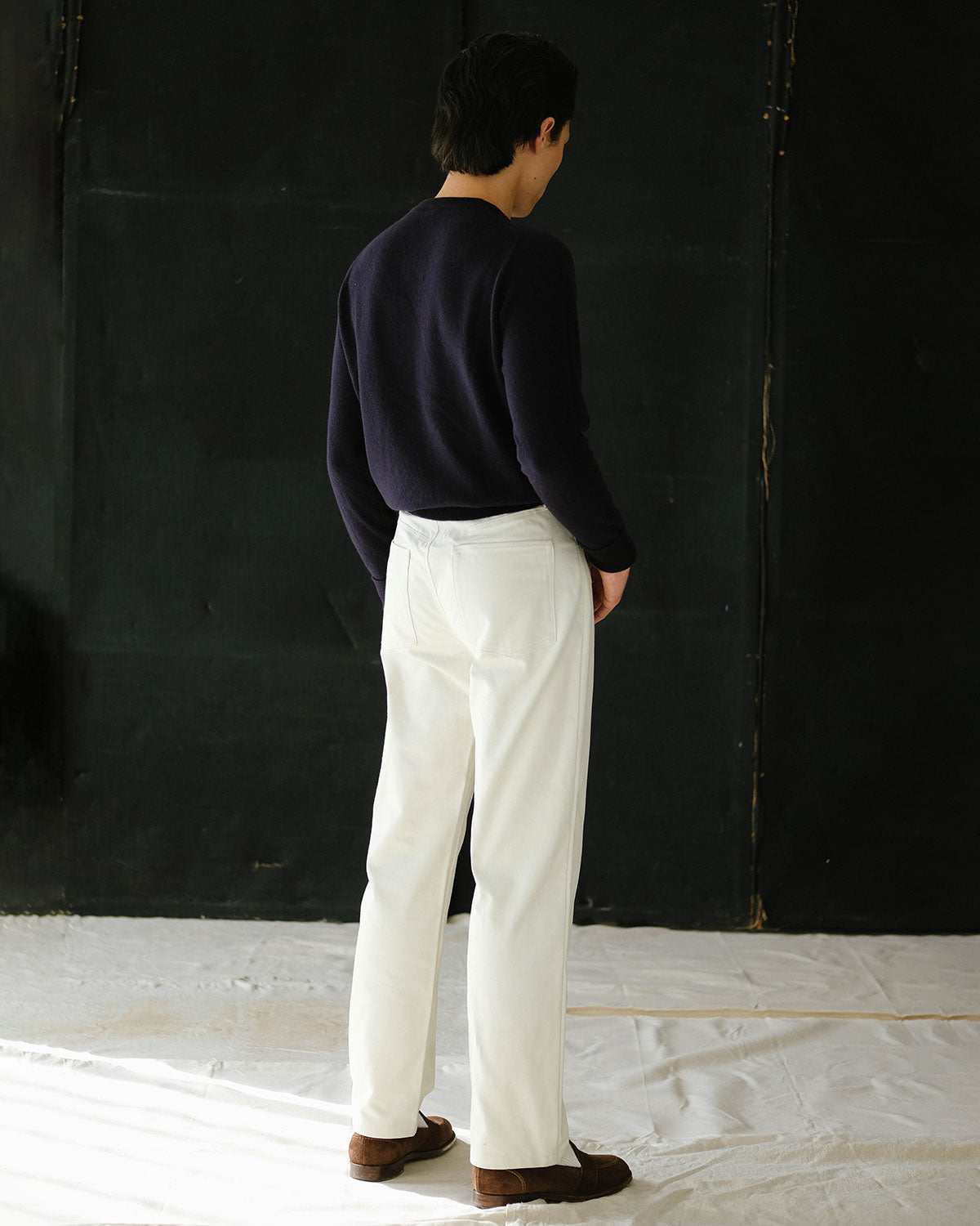 5-pkt trousers in Ecru