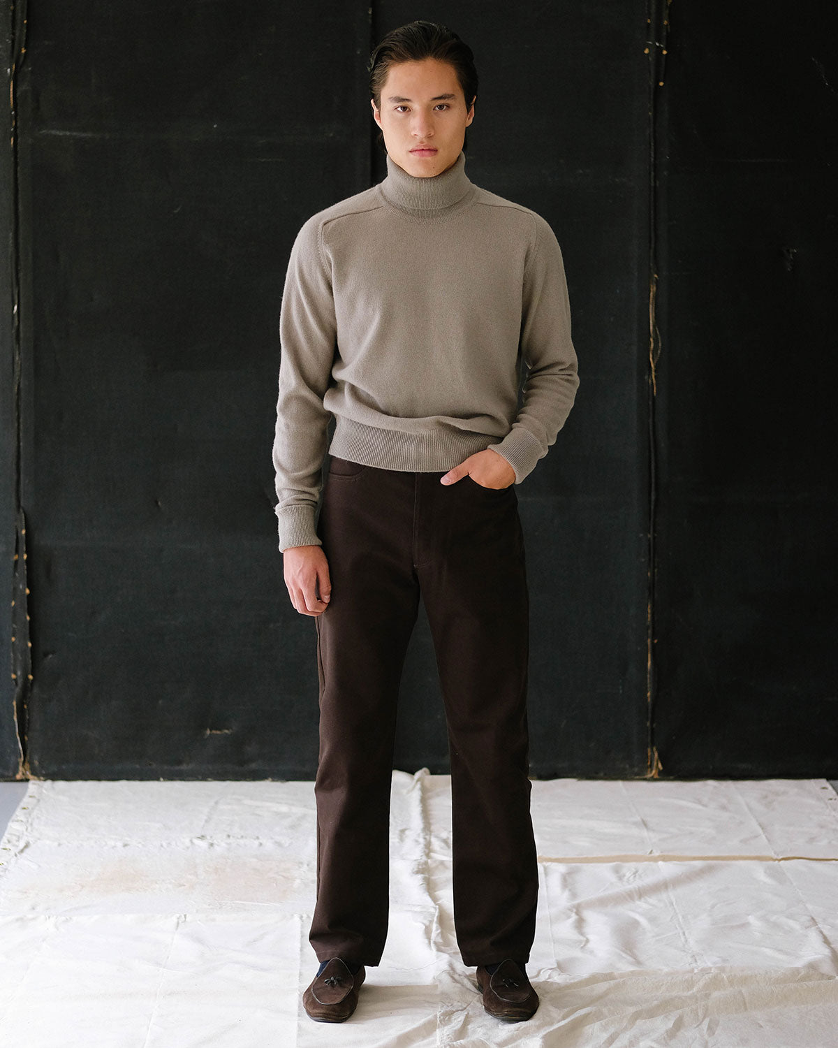 5-pkt trousers in Dark brown
