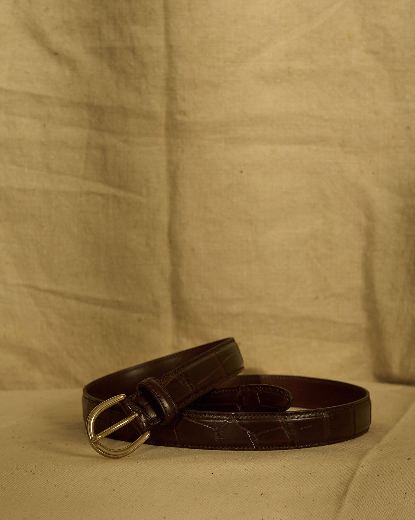 Nonpareil Brown Alligator Belt