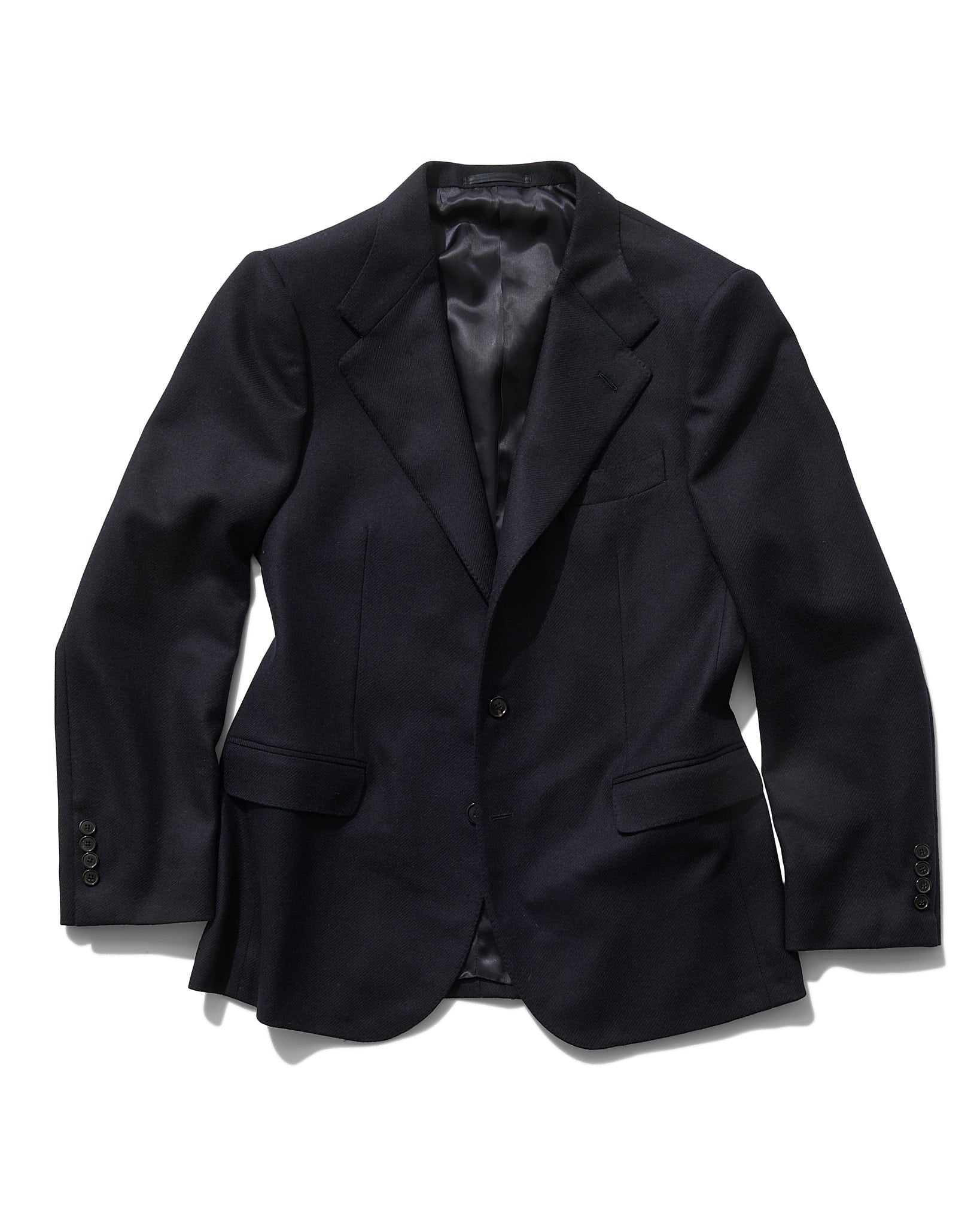 Single Breasted Jacket in Navy Twill