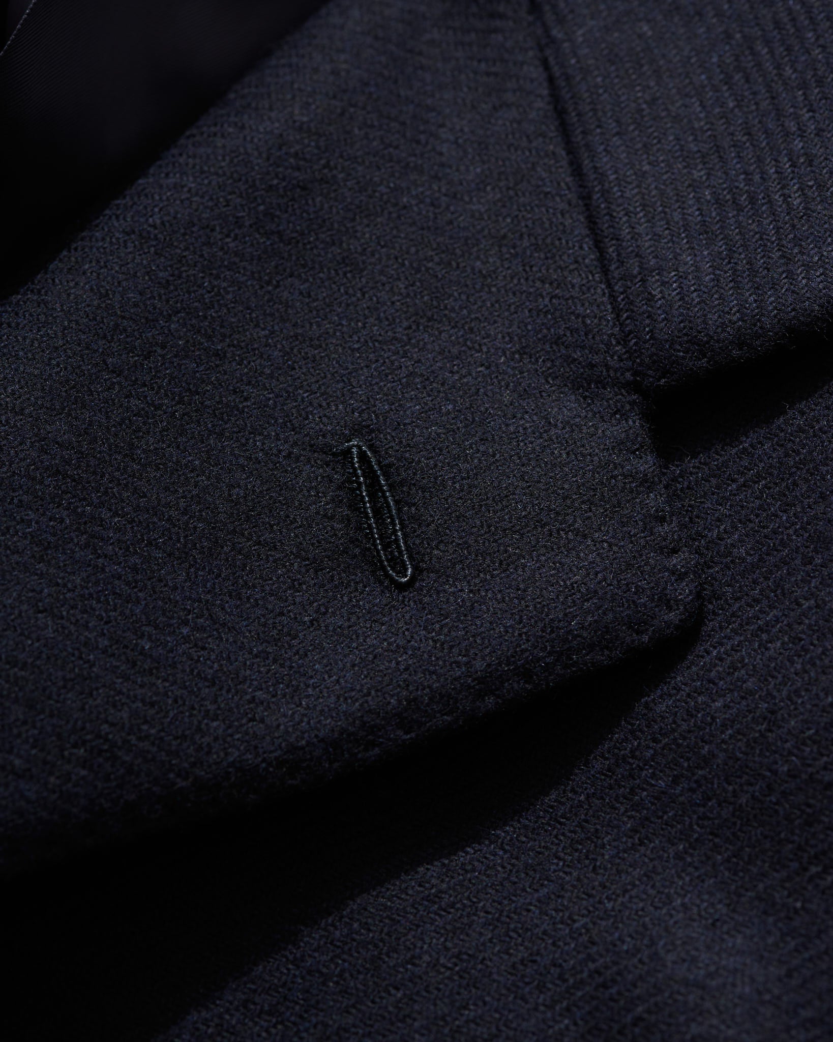 Single Breasted Jacket in Navy Twill