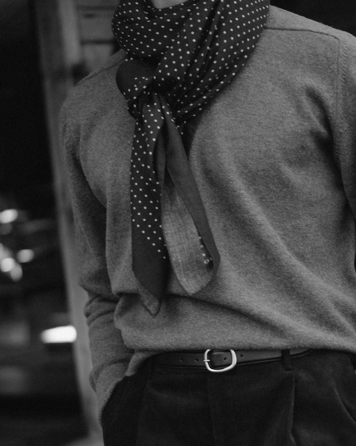 Big Square in Charcoal Dot