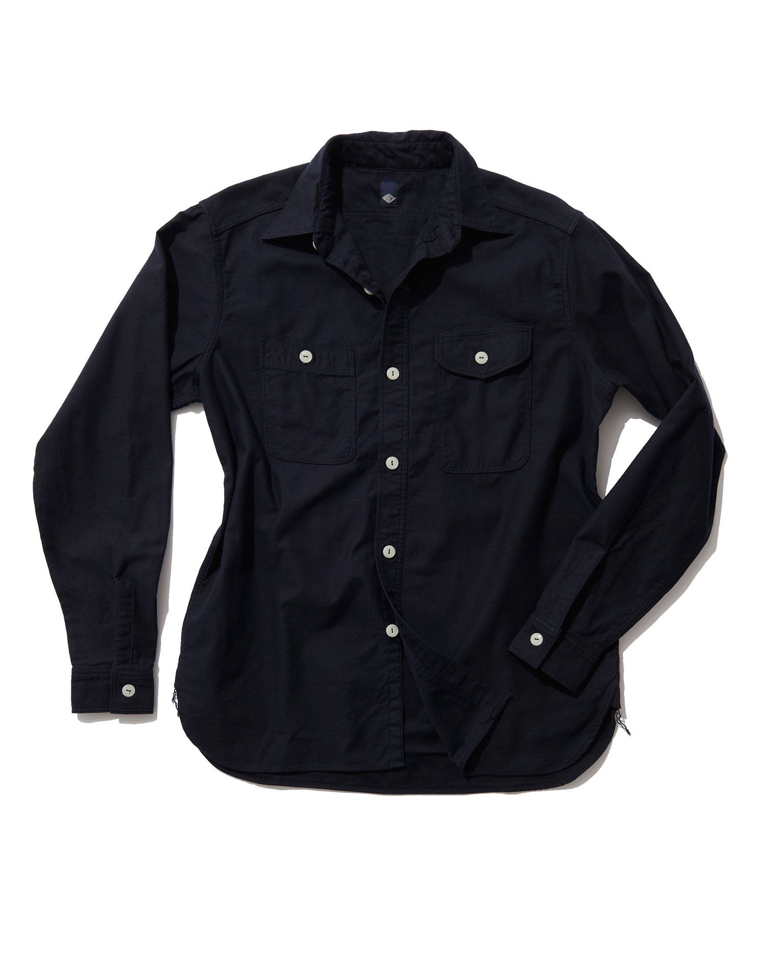 Work Shirt in Navy Military Satin