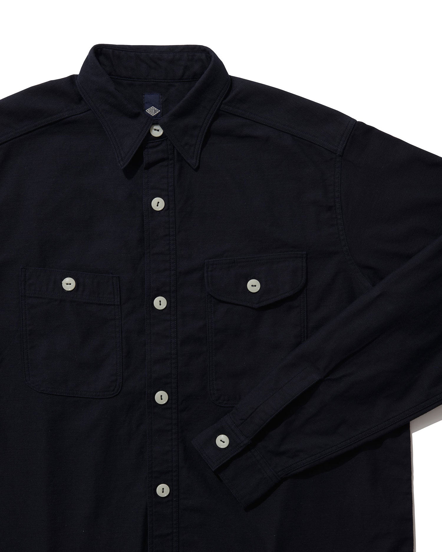 Work Shirt in Navy Military Satin