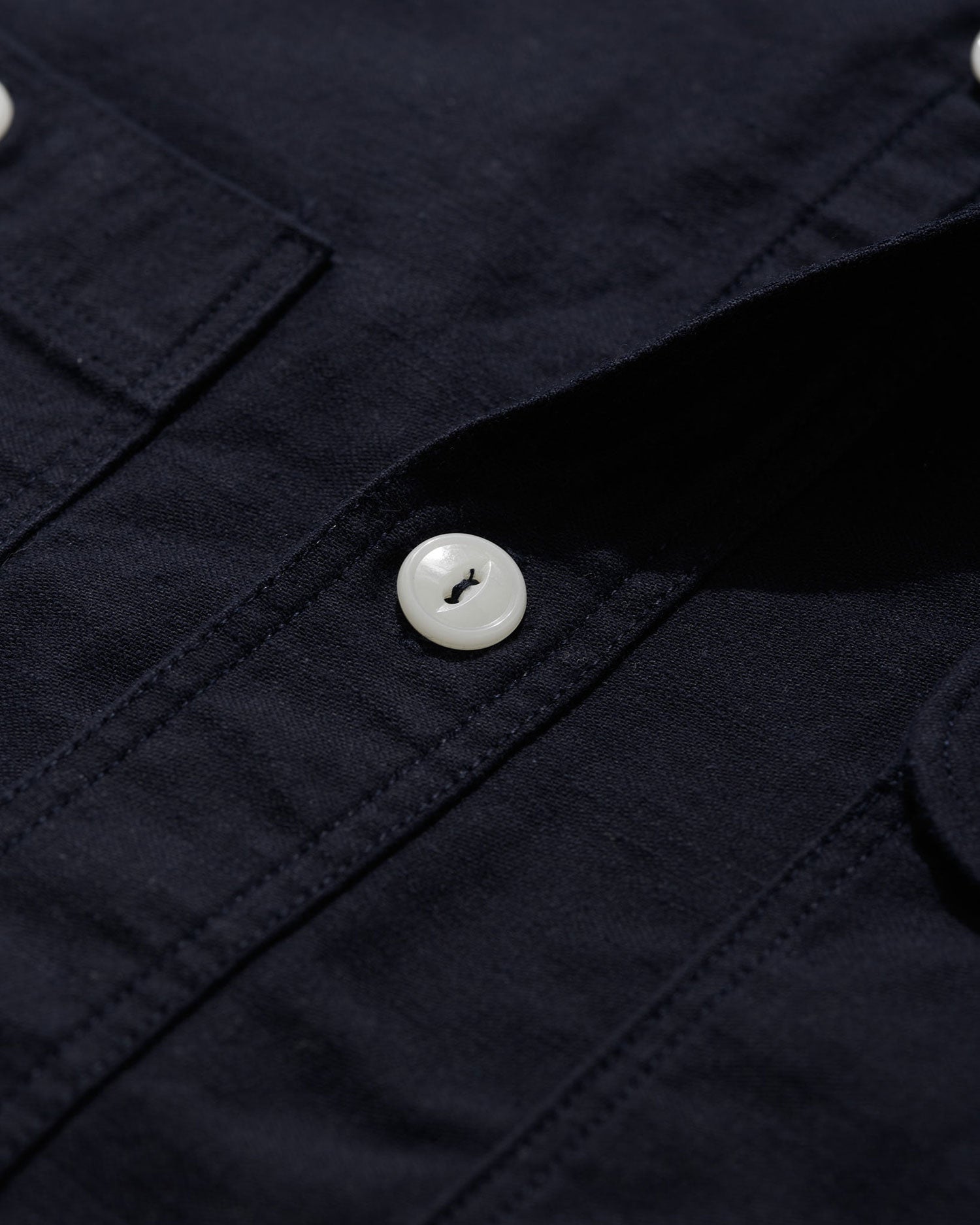 Work Shirt in Navy Military Satin